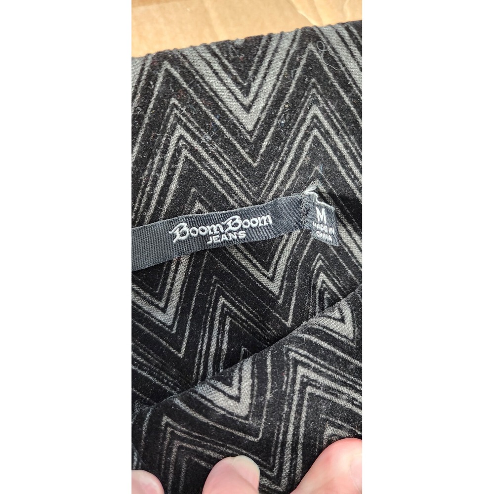 Boom Boom Flocking Jean Leggings Junior Size Medium Chevron DR1620 EXC - Picture 4 of 9